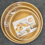 Wooden Plain Round Try 3 Pcs Set