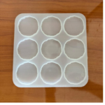 9 Cavity agate round silicon mould
