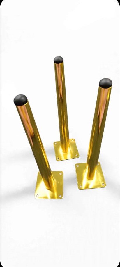 metal legs 12 inch LG88 Metal Legs Straight 3pcs Set 12" - Image 1
