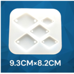 LC289  5 Cavity Rhombus Rakhi Mould  3mm Depth