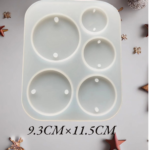LC287  5 Cavity Round  Rakhi Mould 3mm Depth