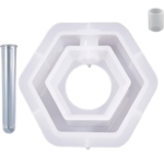 LC123 Hexagon Planter With Tube 14 Cm 14Cm Mould  40mm Depth
