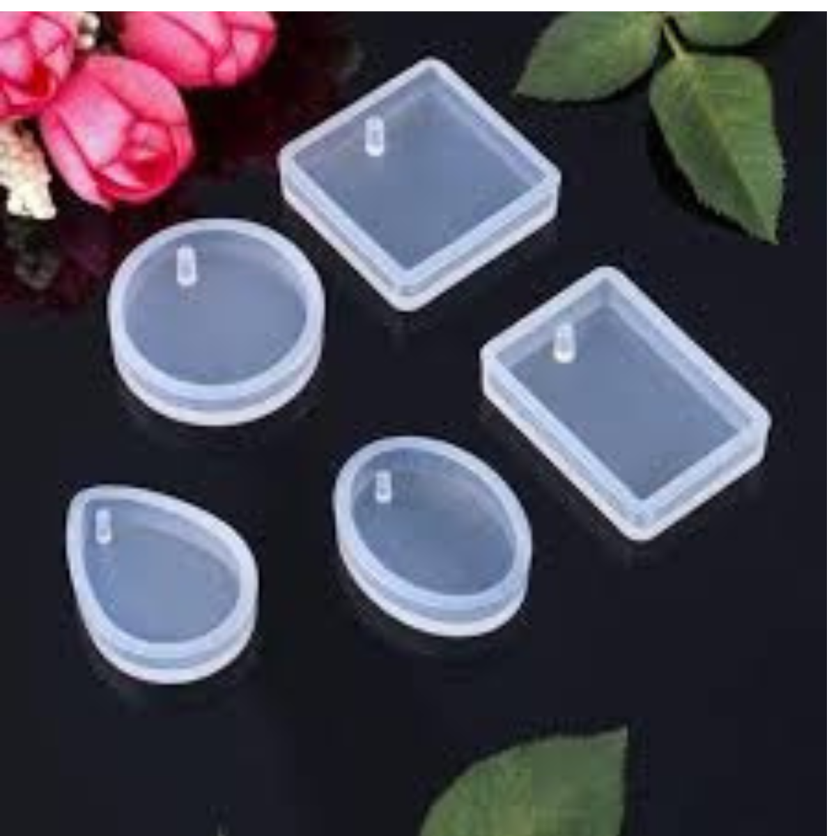 Lagecy Resin art - 2026-08-15T172738.812 LC84 5Piece Pendant Mould 5mm Depth - Image 1