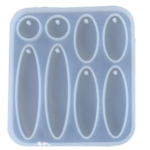 LC223  8 Cavity Oval Mould 7.6 X 7 CM  6mm Depth
