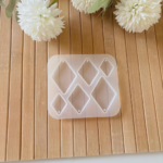 LC221 6 Cavity Rhombus Mould 10.7 X 7.9 CM 6mm Depth