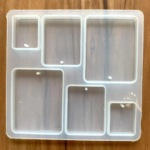LC219  6 Cavity Rectangle Mould 10.8 X 10.2 CM 6 MM DEPTH