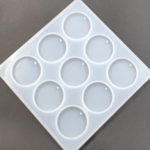 LC269  9 Cavity   Keychain  Round Mould 1.5 inch