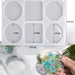 LC210 3.1" Coaster Mould Round 3.8" Square  3.75" Hexagon 3.75"