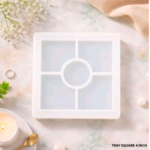 LC97 4 inch Square Border Mould 10x10 cm  10mm Depth