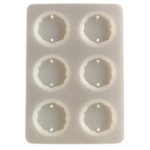 LC255 6 Cavity Round Agate Rakhi Mould