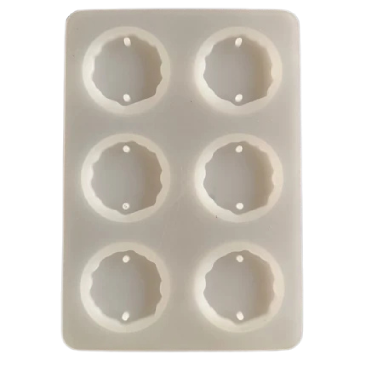 Lagecy Resin art (44) LC255 6 Cavity Round Agate Rakhi Mould - Image 1