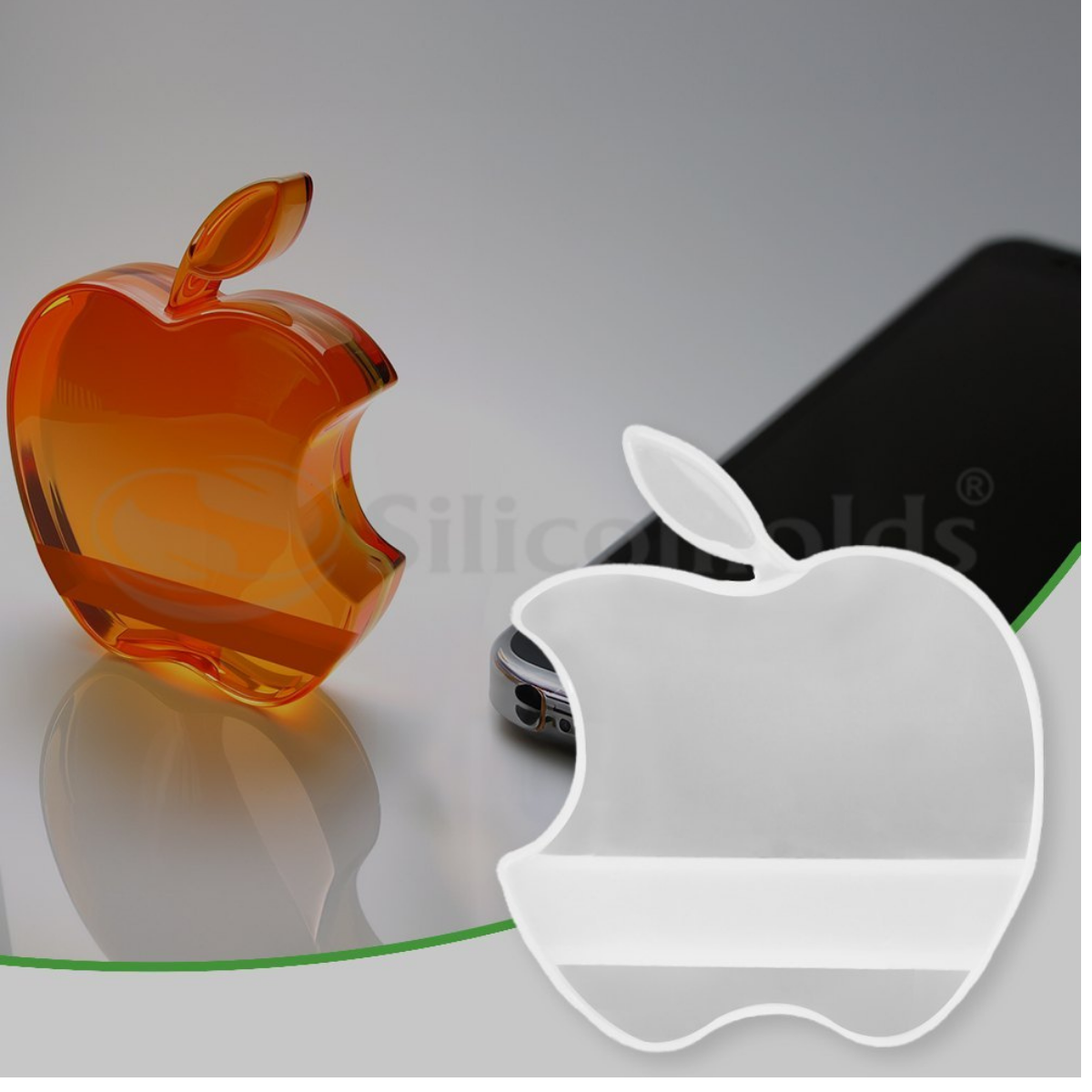 Lagecy Resin art (55) LC322 Apple Mobile Stand Mould - Image 1