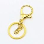 LG100 Bluster Keychain Ring Gold 12pcs Pack