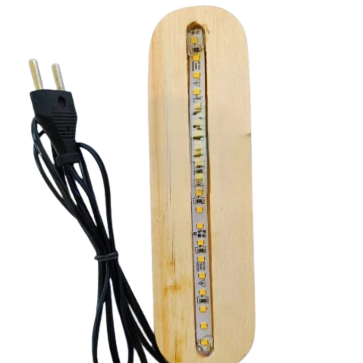 Lagecy Resin art (6) LG93 Wooden Led Base Stand 4" - Image 1