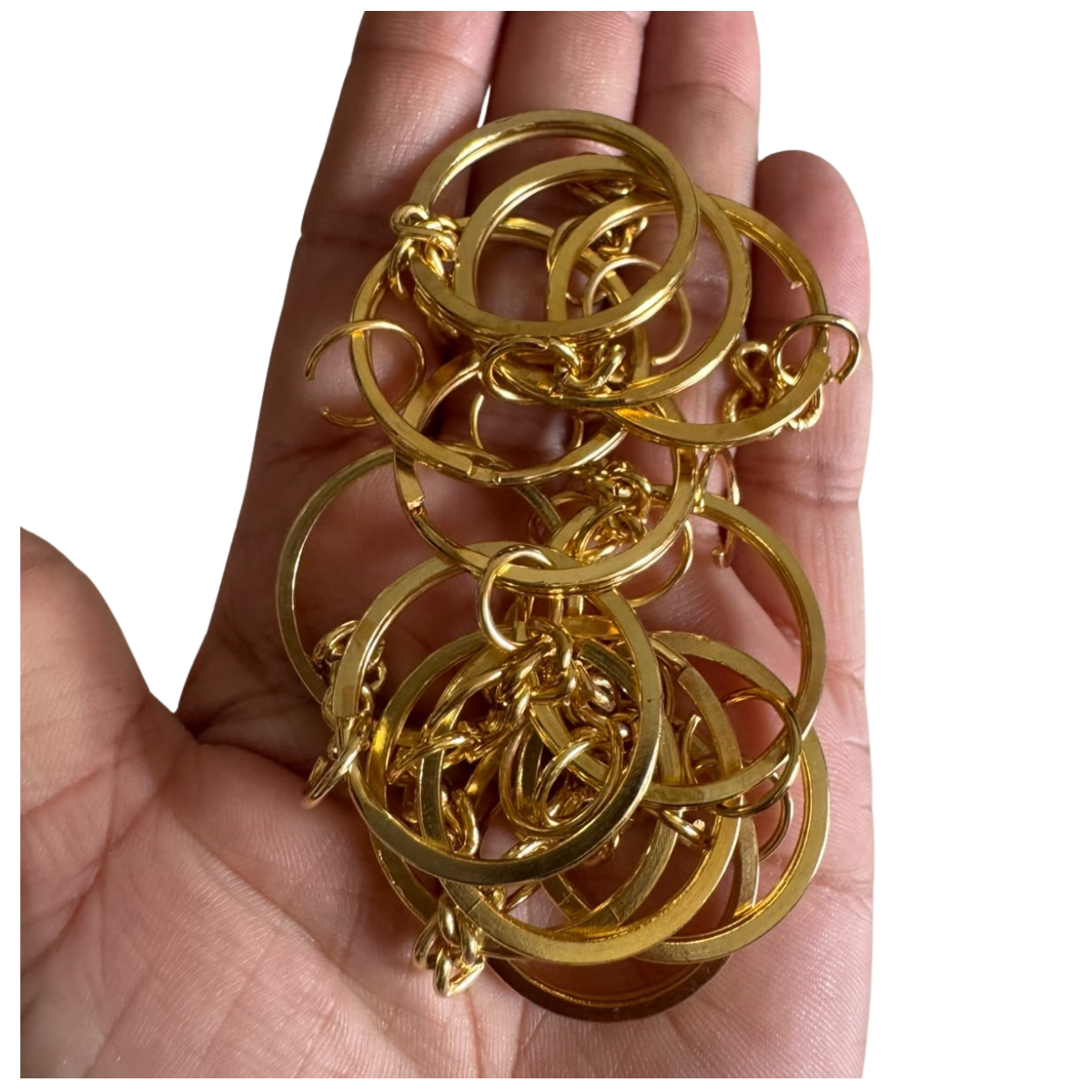 Lagecy Resin art (67) LG64 Gold Keychain Ring (12pcs) - Image 1