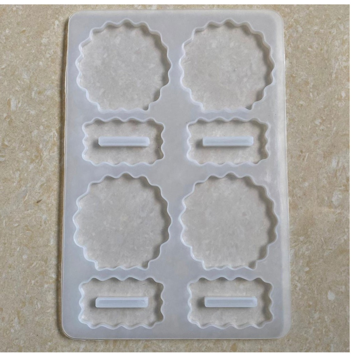Lagecy Resin art (7) LC294 3 inch round Cavity Agate Frame Mould - Image 1