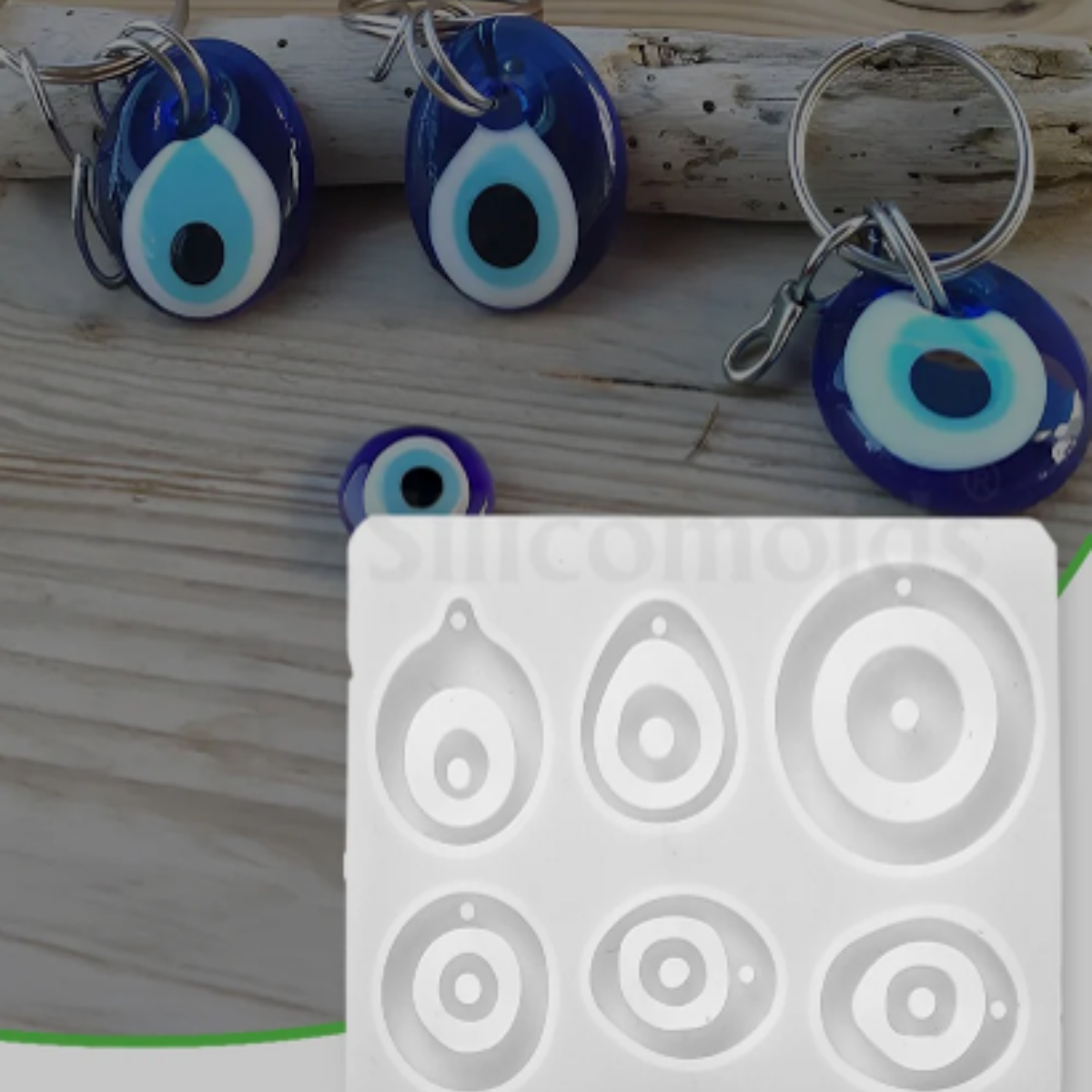 Lagecy Resin art (7) LC244 Evil Eyes Mould Size 11*15cm - Image 1