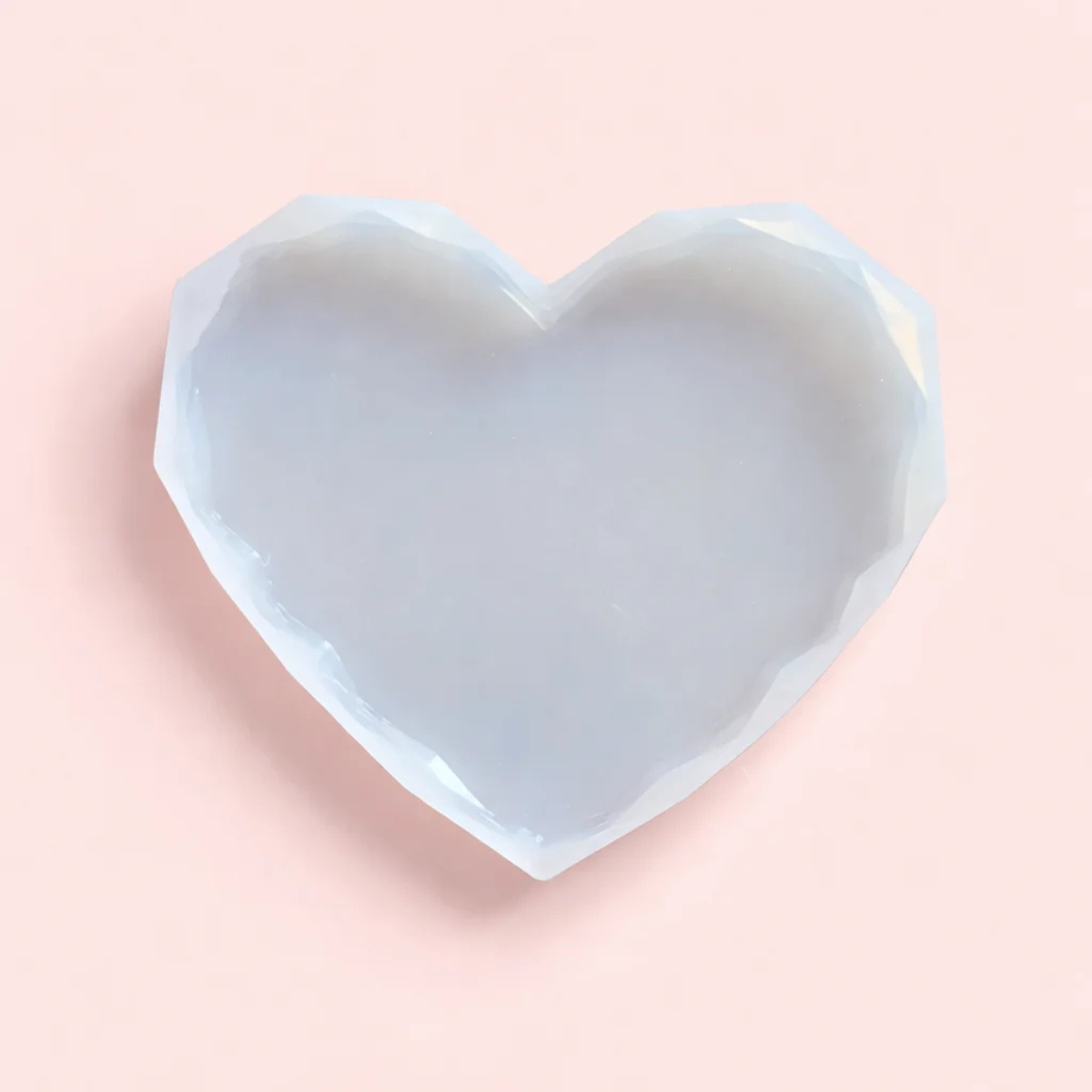 Lagecy Resin art (75) LC168 Diamond Heart silicone Mould 5 inch 12mm Depth - Image 1