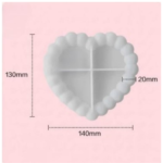 LC303  Heart bubble  5.5″dish mould