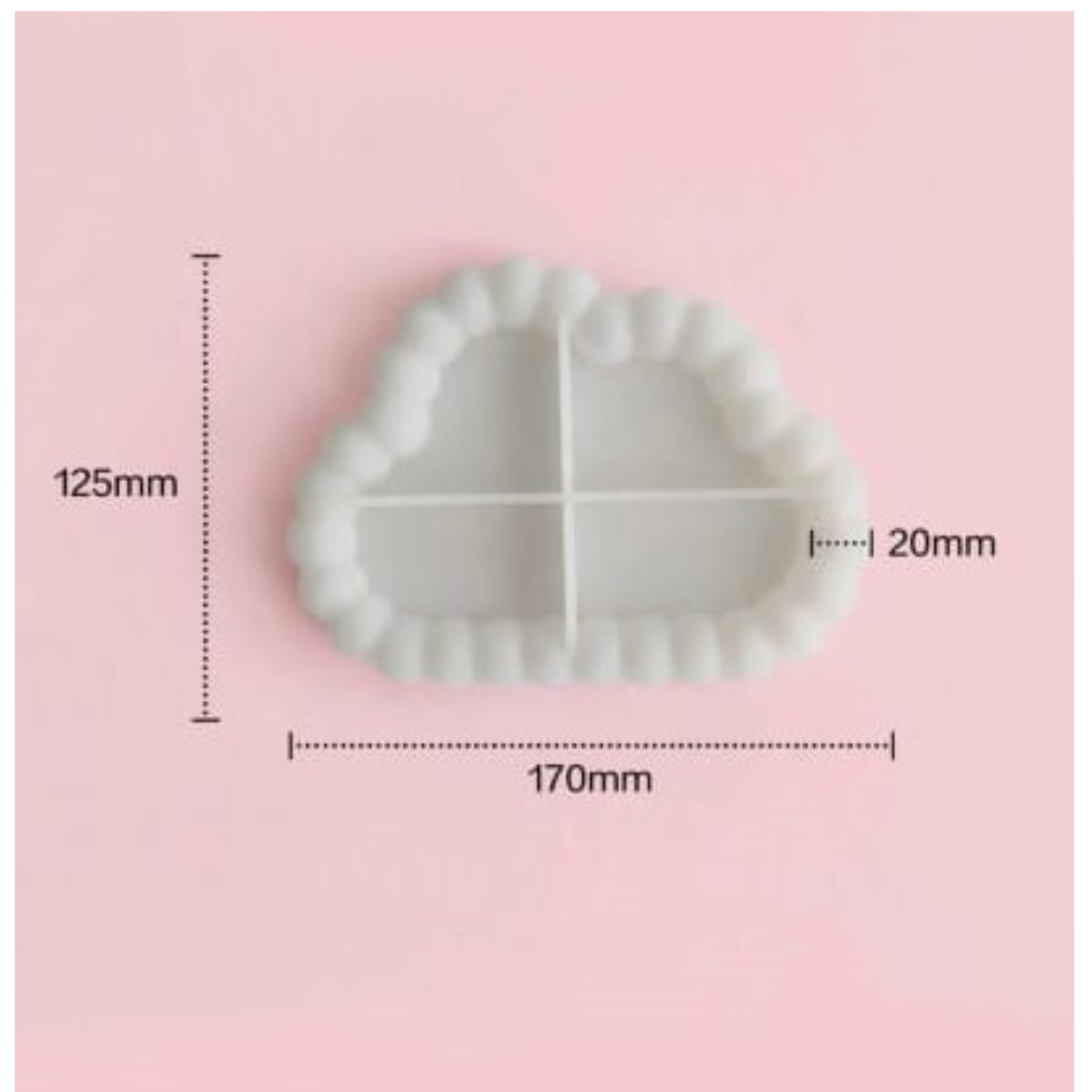 Lagecy Resin art (81) LC300 5″Cloud bubble dish mould - Image 1