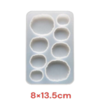 LC274  8 Cavity Round Agate Bracelet Mould  8x13 .5cm