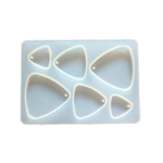 LC218 6 Cavity Triangle Mould 10.8 X 7.7 CM 6 mm Depth