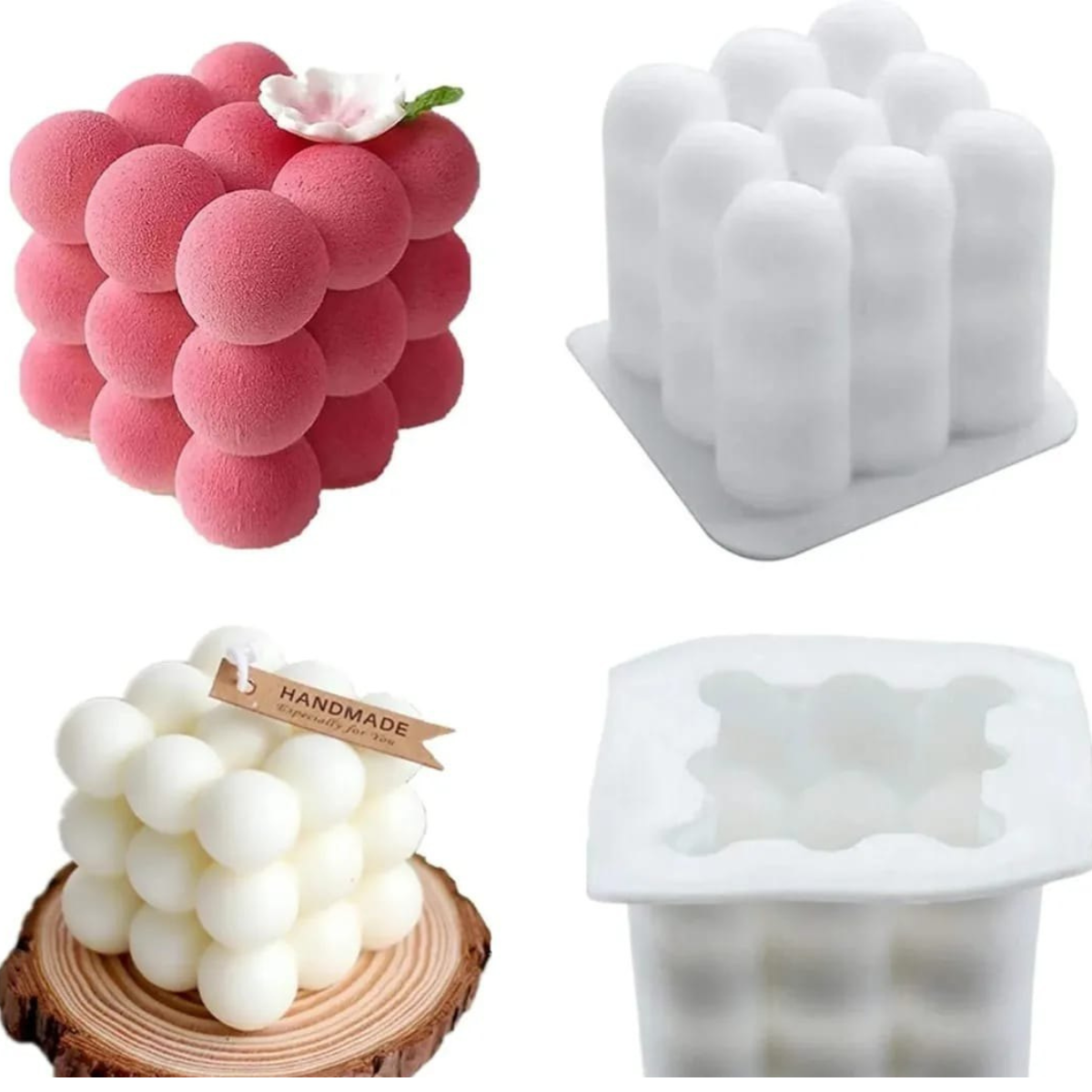 Lagecy Resin art (81) LE09 Biigg Bubble Candle Mould - Image 1