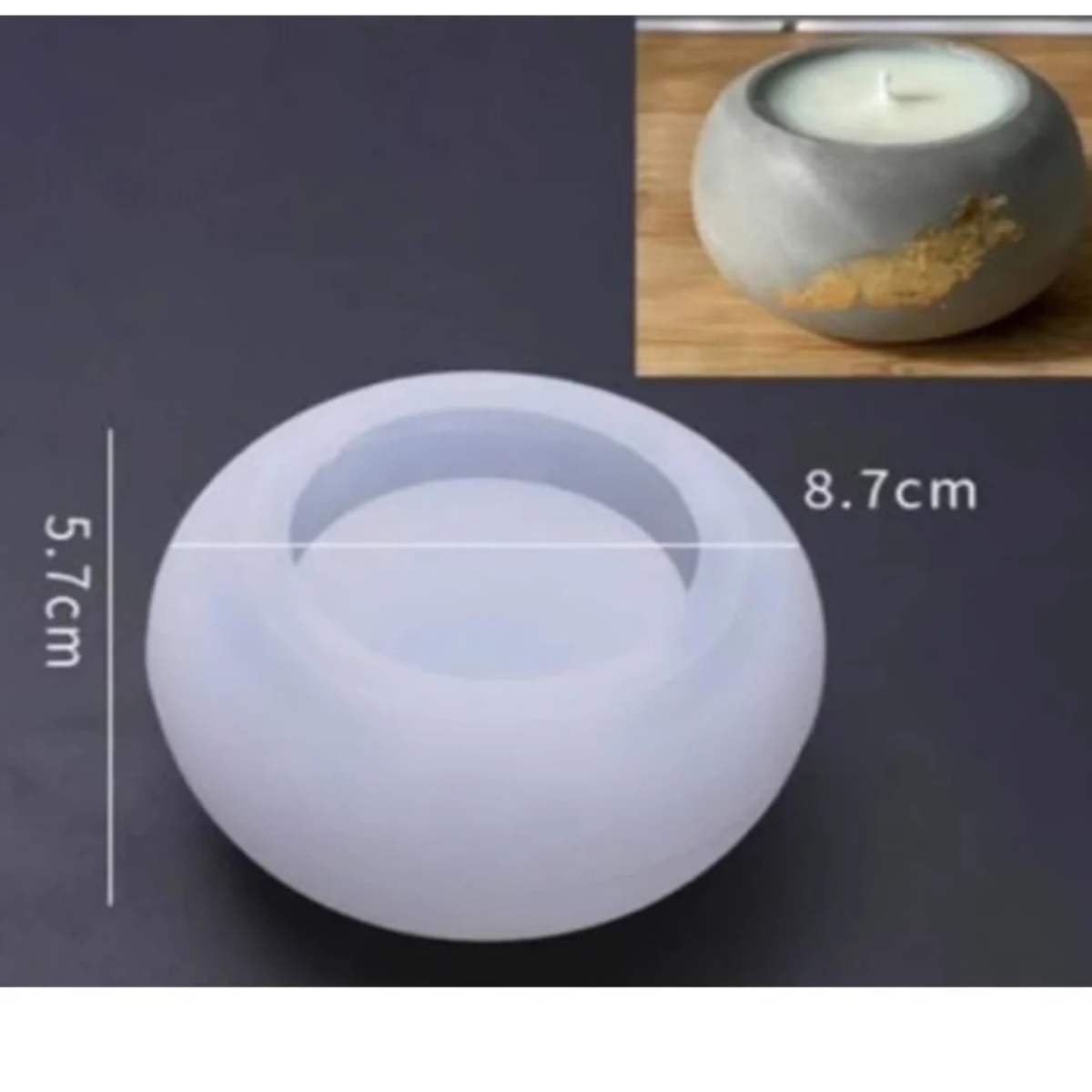 Lagecy Resin art (82) LE16 Big Round Tealight Mould - Image 1